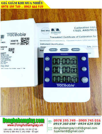 Traceable 5008, Đồng hồ cài đặt hẹn giờ đếm lùi 03 kênh Traceable @ Triple-Display Digital Timer /Đã hiệu chuẩn tại Mỹ